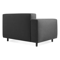 9 Yard Outdoor Modular Chair in Sunbrella Coal - Angle 5