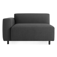 9 Yard Outdoor Modular Chair in Sunbrella Coal - Angle 1