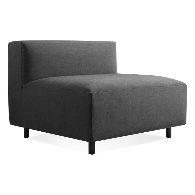 9 Yard Outdoor Armless Lounge Chair in Sunbrella Coal