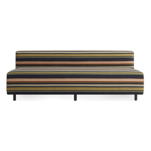 9 Yard Outdoor Armless Sofa in Sunbrella Stripe - Angle 1