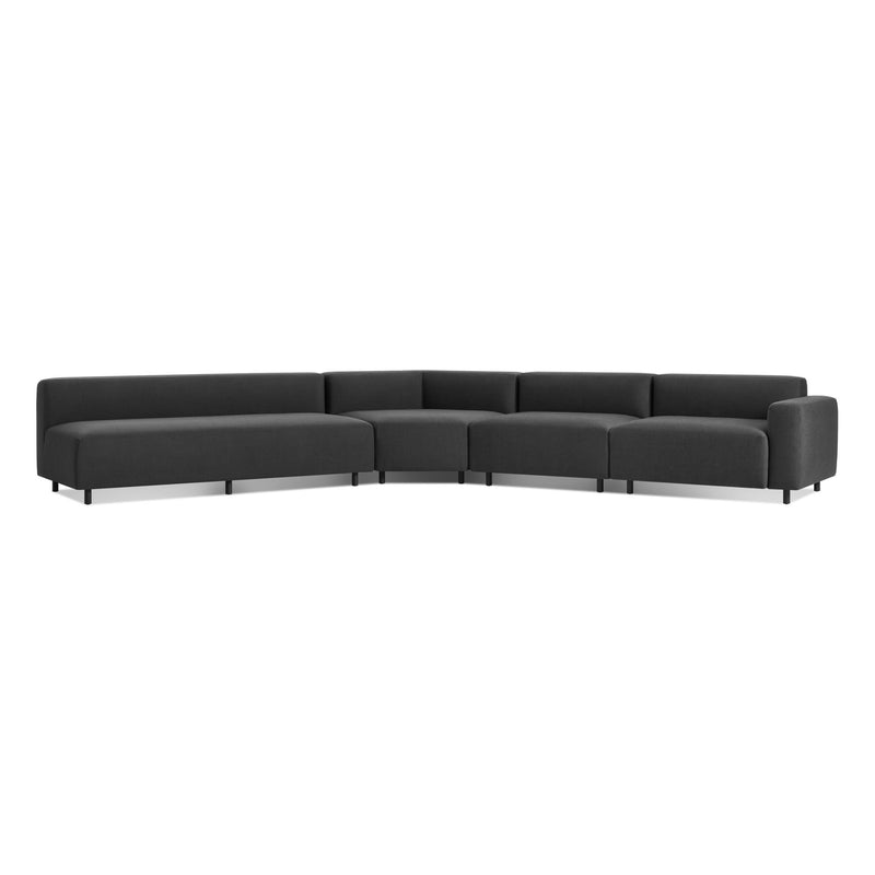 9 Yard Outdoor Angled Sectional Sofa in Sunbrella Coal