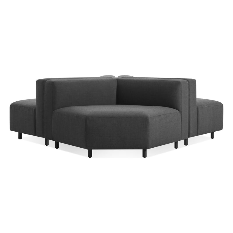 9 Yard Outdoor Wide Corner Cluster in Sunbrella Coal