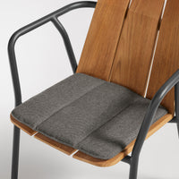 Offline Outdoor Chair Seat Pad in Toohey Charcoal - Angle 5
