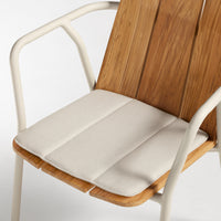 Offline Outdoor Chair Seat Pad in Sunbrella Linen - Angle 5