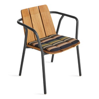 Offline Outdoor Chair Seat Pad in Sunbrella Stripe - Angle 2