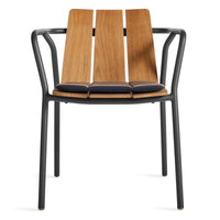 Offline Outdoor Chair Seat Pad in Sunbrella Stripe - Angle 3