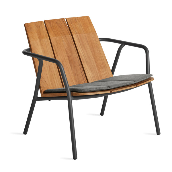 Offline Outdoor Lounge Chair Seat Pad in Toohey Charcoal - Angle 1
