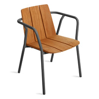 Offline Outdoor Chair in Carbon - Angle 3