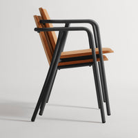 Offline Outdoor Chair in Carbon - Angle 7