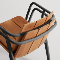 Offline Outdoor Chair in Carbon - Angle 8