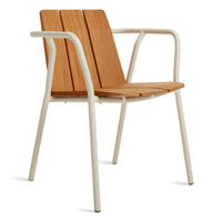 Offline Outdoor Chair in Teak / White - Angle 1