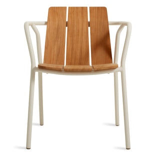 Offline Outdoor Chair in Teak / White - Angle 1