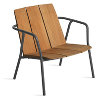 Offline Outdoor Lounge Chair in Carbon - Angle 3