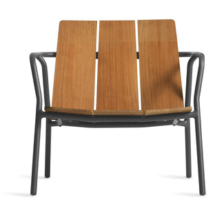 Offline Outdoor Lounge Chair in Teak / Carbon - Angle 1