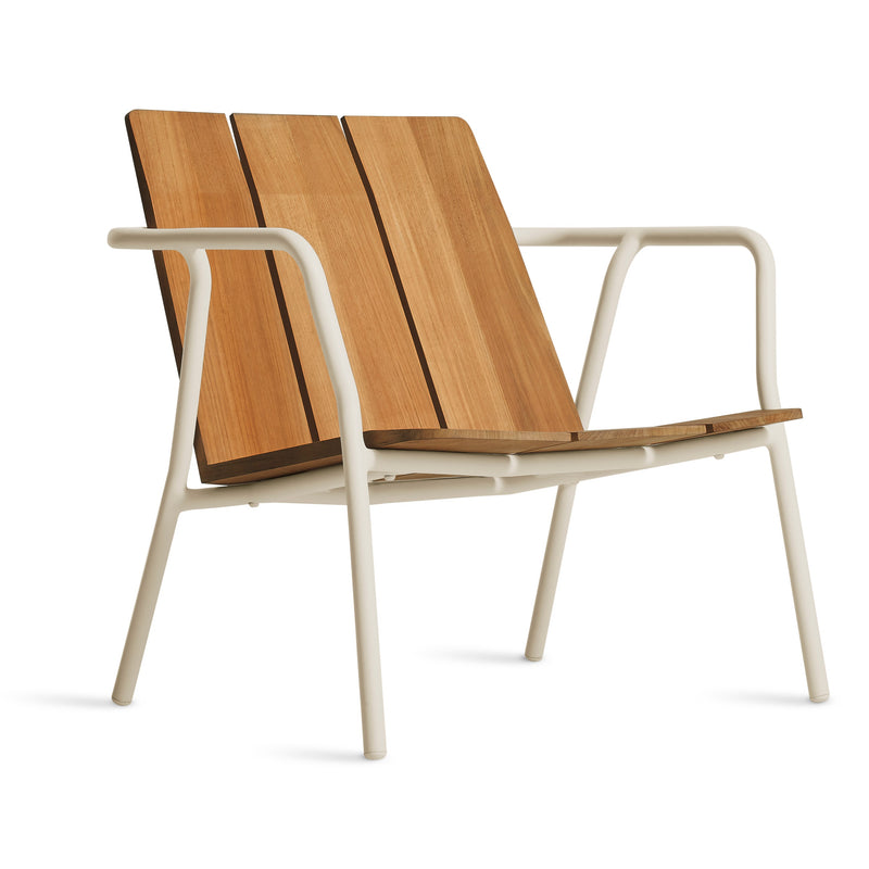 Offline Outdoor Lounge Chair in White - Angle 2