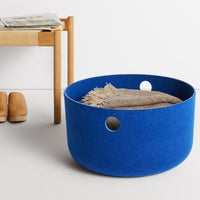 Olly Large Storage Basket in Cobalt - Angle 3