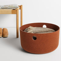 Olly Large Storage Basket in Copper - Angle 3