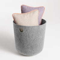 Olly Small Storage Basket in Light Grey - Angle 4