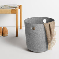 Olly Small Storage Basket in Light Grey - Angle 3
