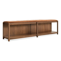 Open Plan Bench Pad in Copper Velvet - Angle 3