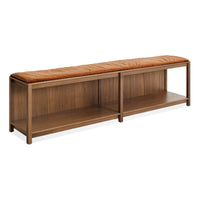 Open Plan Bench Pad in Copper Velvet - Angle 4