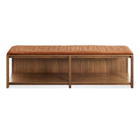 Open Plan Bench Pad in Copper Velvet - Angle 2