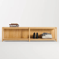 Open Plan Bench in White Oak - Angle 9