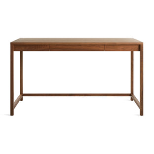 Open Plan Large Desk in Walnut - Angle 1