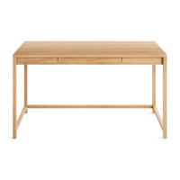 Open Plan Large Desk in White Oak - Angle 2