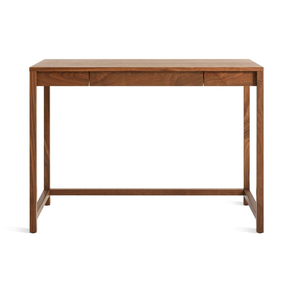 Open Plan Small Desk in Walnut - Angle 1