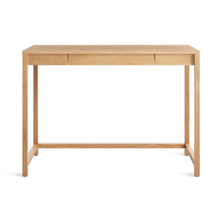 Open Plan Small Desk in White Oak - Angle 1