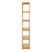 Open Plan Tall Bookcase in White Oak - Angle 3