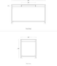 Open Plan Large Desk in White Oak - Angle 13