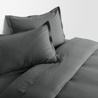 Blu Dot Percale Duvet Set in Charcoal - Angle 5