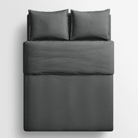Blu Dot Percale Duvet Set in Charcoal - Angle 9