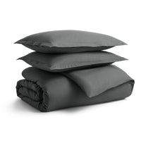 Blu Dot Percale Duvet Set in Charcoal - Angle 1