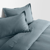 Blu Dot Percale Duvet Set in Grey Blue - Angle 5