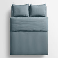 Blu Dot Percale Duvet Set in Grey Blue - Angle 9