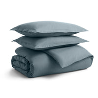 Blu Dot Percale Duvet Set in Grey Blue - Angle 1