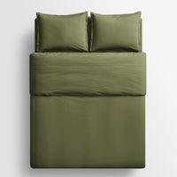 Blu Dot Percale Duvet Set in Loden Green - Angle 9