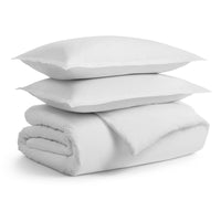 Blu Dot Percale Duvet Set in White - Angle 1