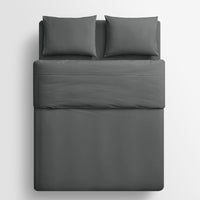 Blu Dot Percale Sheet Set in Charcoal - Angle 10