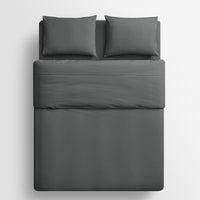 Blu Dot Percale Sheet Set in Charcoal - Angle 10