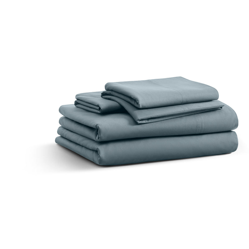 Blu Dot Percale Sheet Set in Grey Blue