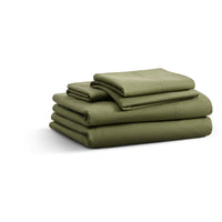 Blu Dot Percale Sheet Set in Loden Green - Angle 1
