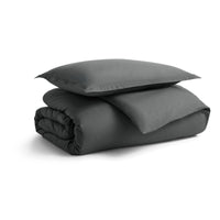 Blu Dot Percale Duvet Set in Charcoal - Angle 1