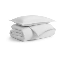 Blu Dot Percale Duvet Set in White - Angle 1