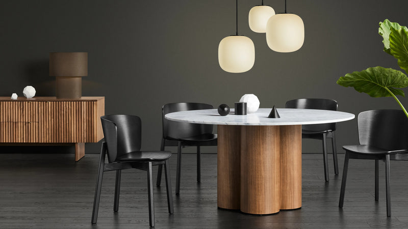 Hilla Large Table Lamp in Navy - Angle 2