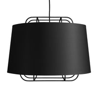 Perimeter Large Pendant Light in Black - Angle 1