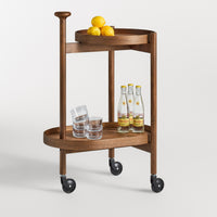 Pose Bar Cart in Walnut - Angle 3